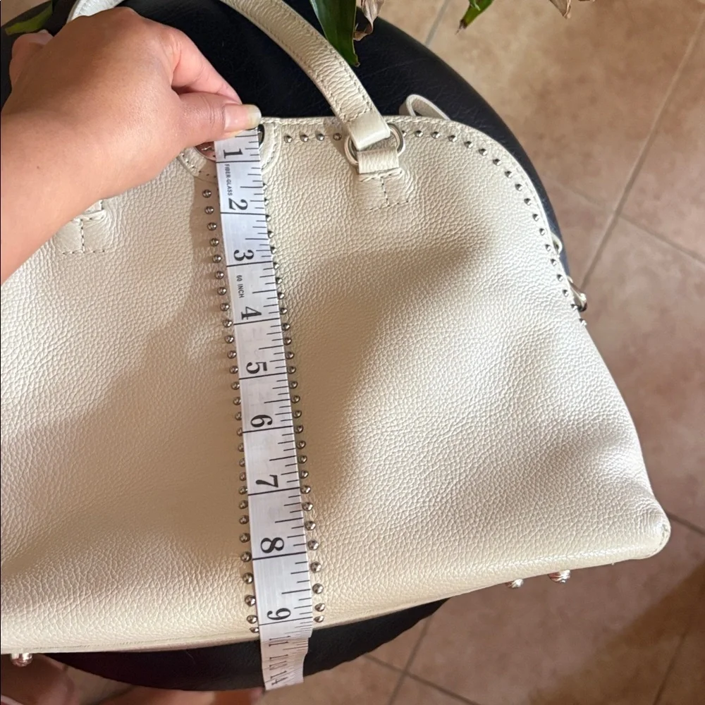 Brighton leather Cream Satchel with Heart Charm